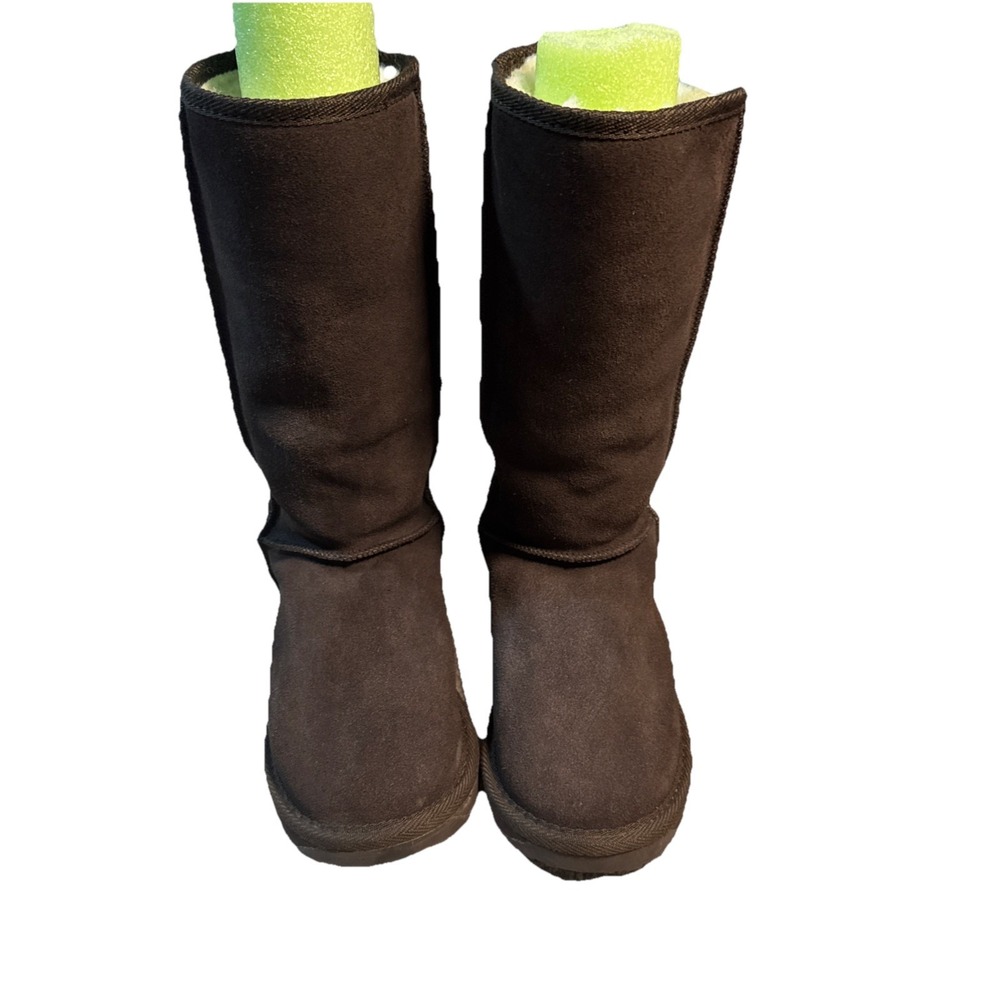 Emu Stinger‎ Hi Tall Sheepskin Dark Brown Boots Womens Size 5